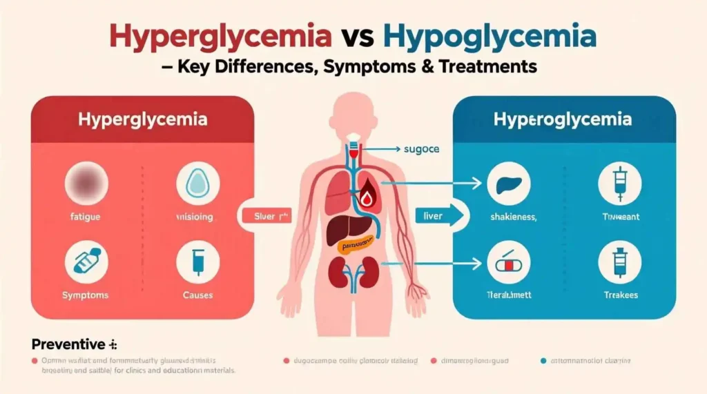 Hyperglycemia and hypoglycemia